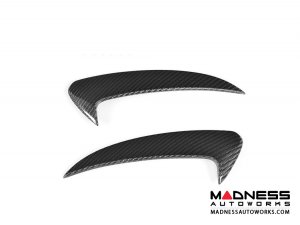 Mercedes Benz C-Class Rear Bumper Fins - Carbon Fiber